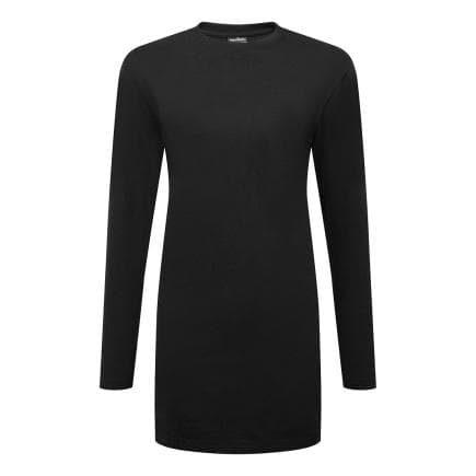 PORTWEST B194BKRM - T-shirt femme coton coupe large manches longues, Noir