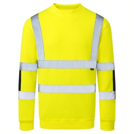 PORTWEST B313YERL - Sweat tricoté hi-vis, jaune