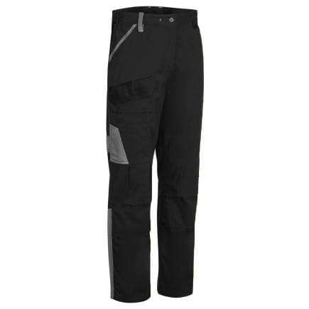 PORTWEST CD111BYR50 - Pantalon de travail en coton bicolore WX1, Noir/Gris