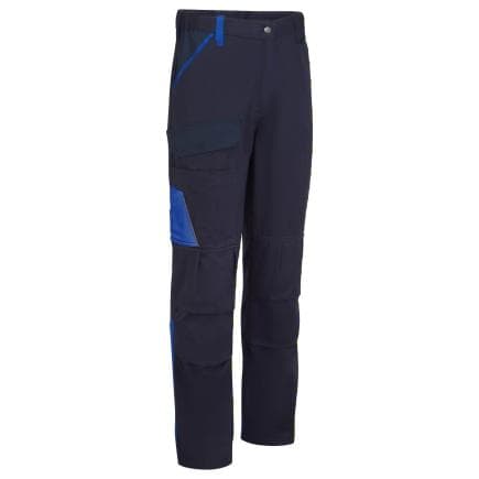 PORTWEST CD111NRR48 - Pantalon de travail en coton bicolore WX1, Marine Blu/Royal