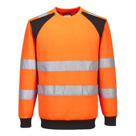 PORTWEST CD805OBRS - Sweat HV éco-conçu WX2, Orange/Noir