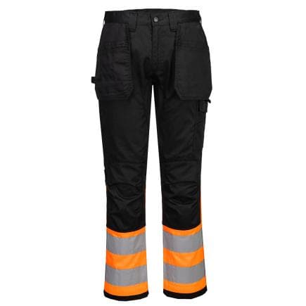 PORTWEST CD858OBR34 - Pantalon WX2 Eco Hi-Vis Holster Classe 1, Orange/Noir