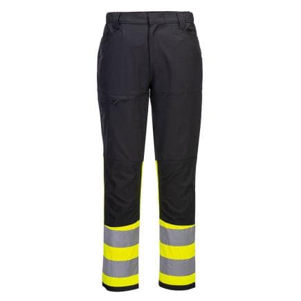 PORTWEST CD888YBR38 - Pantalon de travail stretch HV Classe 1 Eco WX2, Jaune/Noir
