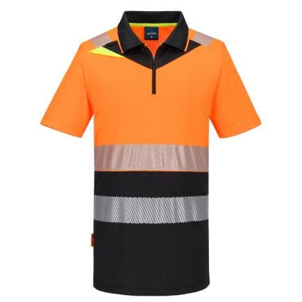PORTWEST DX435OBRL - DX4 Polo HV classe 1, Orange/Noir