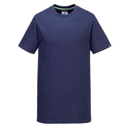 PORTWEST EC195NVRS - T-Shirt en coton biologique recyclable, Marine Blu