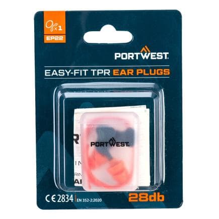 PORTWEST EP22ORR - Bouchons d'oreille Easy fit corde (1 paire), Orange