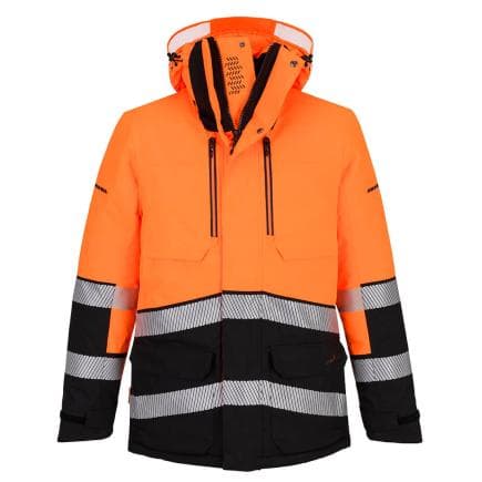 PORTWEST EV401OBRL - Parka expedition HV EV4, Orange/Noir