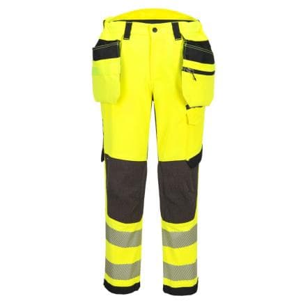 PORTWEST EV448YBT34 - Pantalon stretch Poches flottantes EV4 Haute-Visibilité Classe 2, Tall Jaune/Noir