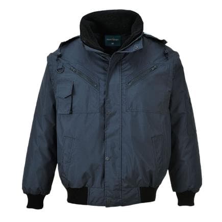 PORTWEST F465NVRXXXL - Blouson Bomber 4 en 1, Marine Blu