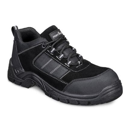 PORTWEST FC24BKR45 - Chaussures Basses Composite Textile Suede S1 SR FO, Noir