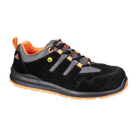 PORTWEST FE07BKO48 - Chaussure ESD composite S1 SR FO, Noir/Orange