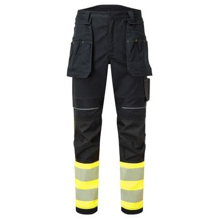 PORTWEST FR416YBR36 - Pantalon PW3 FR HV Classe 1, Jaune/Noir