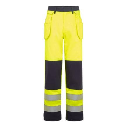 PORTWEST FR440YNRL - Pantalon hoslter Bizflame HV, Jaune/Marine Blu