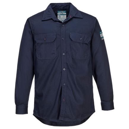 PORTWEST FR89NVRS - Chemise Bizflame 88/12, Marine Blu