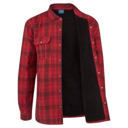 PORTWEST KA313RERL - Chemise à carreaux doublée sherpa KA3, Rouge