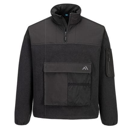 PORTWEST KX378BKRL - Polaire KX3 1/4 zip, Noir