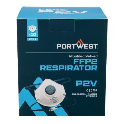 PORTWEST P211WHR - Masque FFP2 Valve, Blanc (10 pcs.)