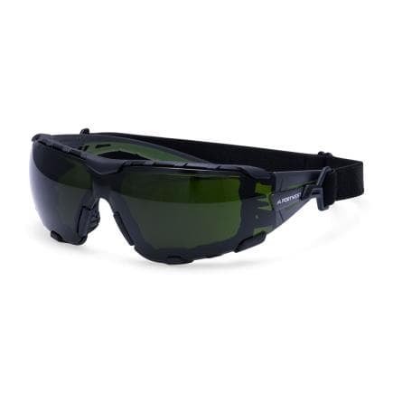 PORTWEST PS28BGR - Lunettes de sécurité sangle Tech Look Lite KN, Vert bouteille