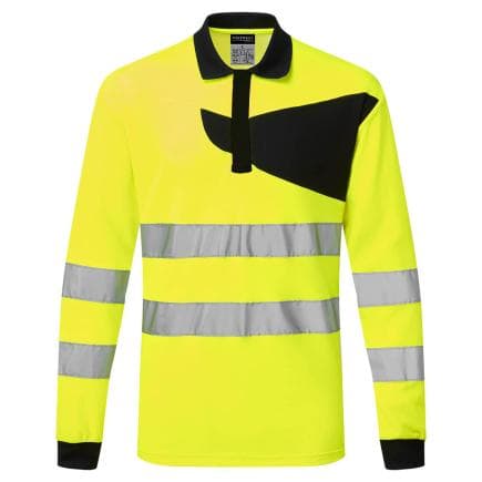 PORTWEST PW220YBRXXXL - Polo Haute Visibilité ML PW2, Jaune/Noir