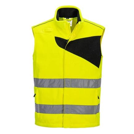 PORTWEST PW231YBRXL - Gilet sans Manches Polaire Haute-Visibilité PW2, Jaune/Noir