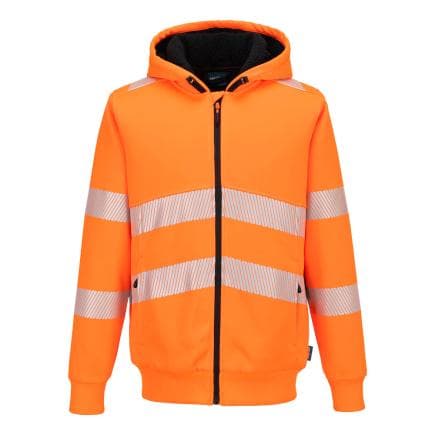 PORTWEST PW321ORRL - Sweat à capuche d'hiver sherpa HV PW3, Orange