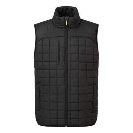 PORTWEST PW339BKRL - Bodywarmer à chicanes carrées PW3, Noir