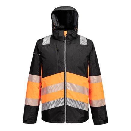 PORTWEST PW364OBRXL - Parka PW3 HV Classe 1, Orange/Noir