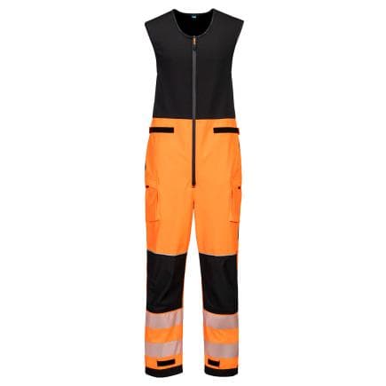 PORTWEST T150OBRXL - Salopette imperméable HV PW3 (3L), Orange/Noir