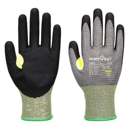 PORTWEST A652G8RXL - Gant anti-coupures CS E21 nitrile, Gris/Noir