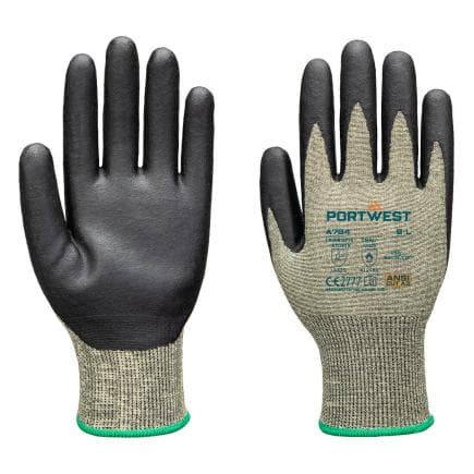 PORTWEST A784E8RL - Gant Arc Grip 18C Niveau 1, Vert/Noir