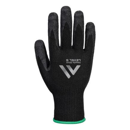 PORTWEST A793K8RXXXL - Gant anti piqure F10 Latex Crinkle, Noir