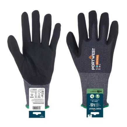 PORTWEST APR12G8RL - Gant SG Grip 15 Nitrile (Retail), Gris/Noir
