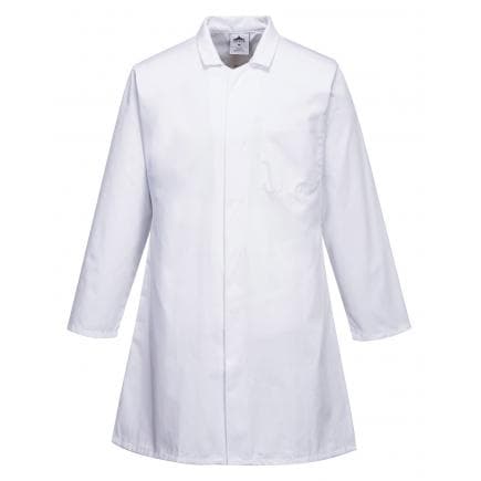 PORTWEST 2206WHRS - Blouse homme agroalimentaire, 3 poches, blanc