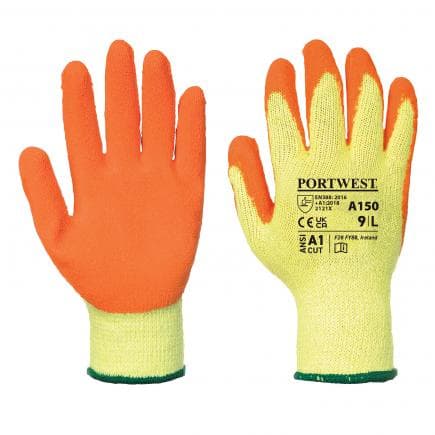 PORTWEST A150ORRXL - Gant tricoté enduit latex classique, orange (lot multiple)