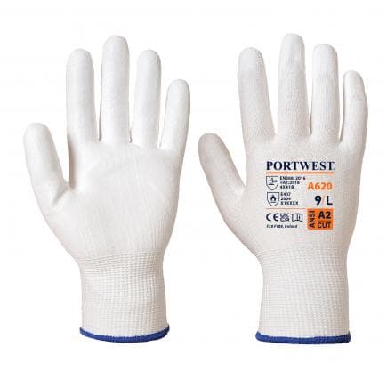 PORTWEST A620W6RM - Gant paume PU coupure b, blanc (lot multiple)