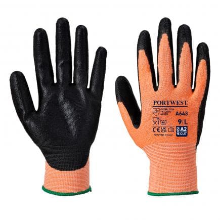 PORTWEST A643AMRXL - Gant mousse nitrile ambre coupure b, ambre