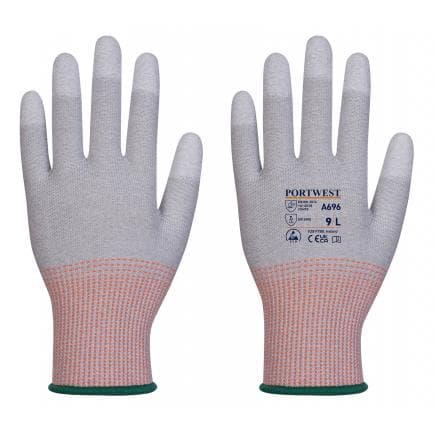 PORTWEST A696G6RXL - Gant LR13 ESD enduit PU au bout des doigts-paquet de 12