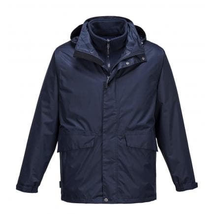 PORTWEST S507NARL - Parka respirante 3 en 1 argo, marine