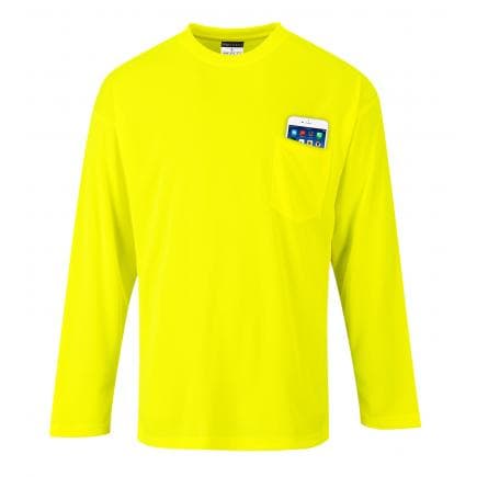 PORTWEST S579YERXL - T-shirt day-vis manches longues à poche, jaune