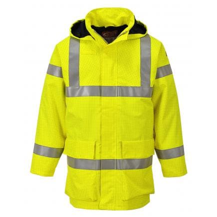 PORTWEST S774YERL - Veste de pluie Hi-Vis multi lite Bizflame, jaune