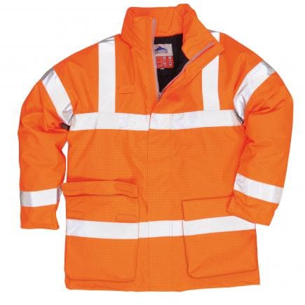 PORTWEST S778ORRL - Parka Bizflame rain Hi-Vis multirisque, orange