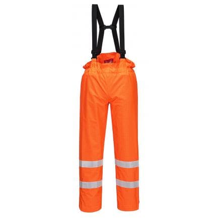 PORTWEST S780ORRL - Pantalon Bizflame rain non doublé Hi-Vis antistatique FR, orange