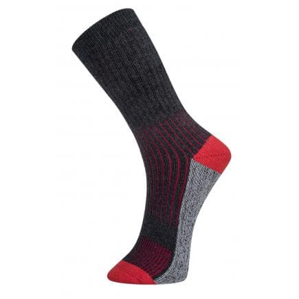 PORTWEST SK12BKR39-43 - Chaussette de randonnée, noir