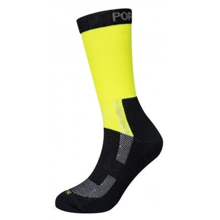 PORTWEST SK27YER39-43 - Chaussettes légères haute-visibilité, jaune