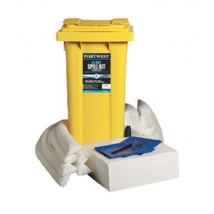 PORTWEST SM63WHR - Kit absorbants 120 litres pour hydrocarbures uniquement, blanc