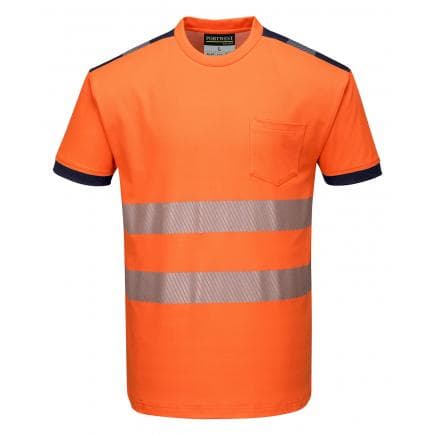 PORTWEST T181ONRL - T-shirt HV PW3, orange/marine
