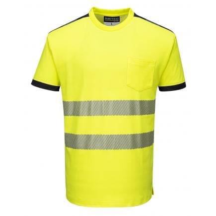PORTWEST T181YBRL - T-shirt HV PW3, jaune/noir