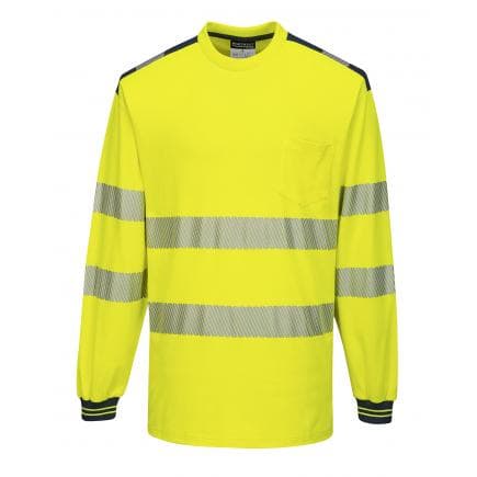 PORTWEST T185YNRL - PW3 T-shirt haute visibilité ml, jaune/marine