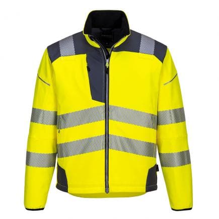 PORTWEST T402YGYL - Softshell haute-visibilité PW3, jaune/gris