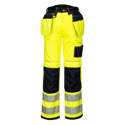 PORTWEST T501YBR34 - Pantalon HV PW3 poches flottantes, jaune/noir